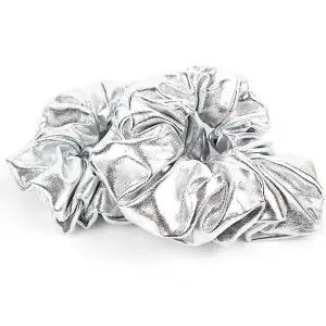 [골드스마일]Y2K 실버스크런치 실버곱창 밴드 곱창 스크런치