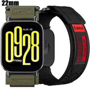 Xiaomi Redmi Watch 5 Active/5 Lite 용 22mm 소프트 통기성 스포츠 스트랩 3 밴드 나일론 루프 팔찌