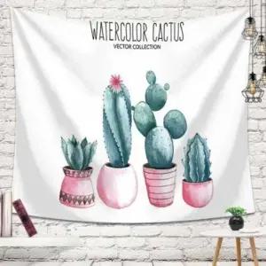 북유럽 3호 핑크 선인장 가림막 (특대)200X150