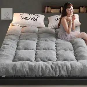 자가 발열 웜 토퍼 매트 두꺼운 양털 토퍼 SQK 침대 차박 매트리스