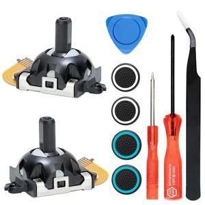 플레이스테이션 포털 PS 콘솔 /PS5 VR2용 2팩 조이스틱 교체 키트, PS5 /PSVR2 컨트롤러용 아날로그 엄지 스틱 수리 홀 효과 조이스틱(왼쪽 및 오른쪽 조이스틱)