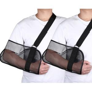 샤워용 메쉬 암 어깨 슬링 조절식 고정 장치 2 로테이터 커프 솔루션 가벼운 샤워 브레이스 블랙 지지대 팔꿈치 손목 지지용