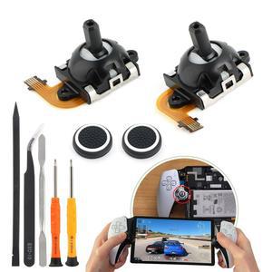 PS5 포털용 홀 효과 조이스틱 / PSVR2 왼쪽 교체 3D 아날로그 센서 모듈 - PlayStation 포털 리모컨 VR2 스틱 엄지스틱 컨트롤러 액세서리 및 수리 도구 포함