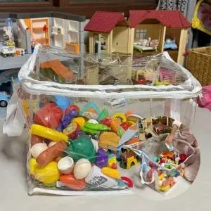 ( )투명 장난감 정리함 투명수납함 다용도가방 가방보관함