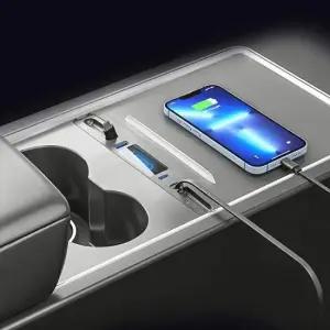 자동차고속충전 테슬라 자동감김 핸드폰 충전기 릴타입 모델 3/Y