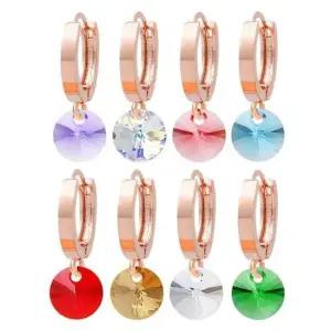 크리스탈귀걸이 스왈 원터치귀걸이 Gold-pin 로즈골드 14K