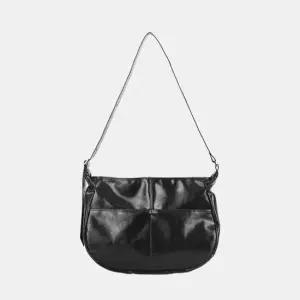 빌리버스 남자 남성 심플베이직 태블릿수납 경량 유광 라운드 숄더백 BDTB022