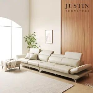 아이드 천연면피 통가죽 6인 소파+스툴