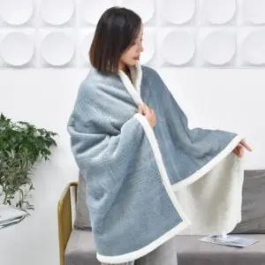 무릎담요 똑딱이 망토 100x150cm 블랭킷 차량용 차박 캠핑 사무실