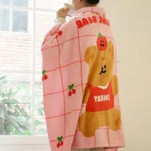 ( )댄싱베어 무릎담요 담요 캐릭터 사무실 캠핑 차량 차박 카페 수험생 여행