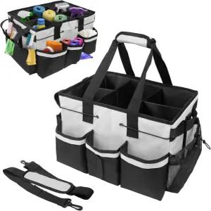 손잡이가 있는 ZKU 대형 청소 캐디백 내장형 견고한 지지 보드 조절 가능한 어깨 스트랩 청소부 및