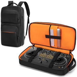 DDJ 400 / SB2 SB3 DDJ-REV1 DDJ-FLX4와 호환되는 Rexmica DJ 컨트롤러 백팩, 노트북 슬리브가 있는 패딩 보관 가방, 장비용 믹서 휴대용 케이스,