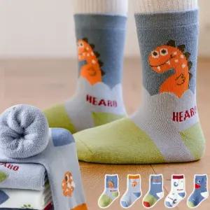 [원삼안전] 방한양말 아동양말 입체공룡 아동겨울양말 파일양말 (본품)