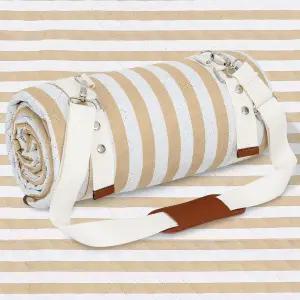 G GOOD GAIN 방수 피크닉 담요 성인 6~8인용 79인치 초대형 비치 매트 캠핑용 세탁기 사용 가능 야외 잔디