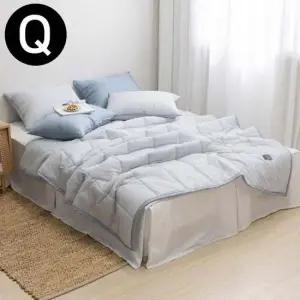 여름 간절기 이불 패드세트 퀸 Q (이불 그레이)