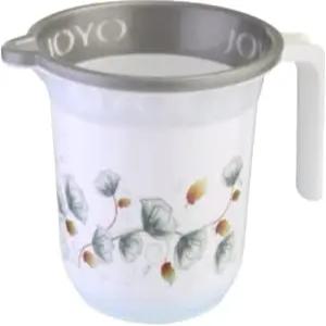 코스레틱 경량 플라스틱 프린트 목욕 머그잔 1리터 용량 욕실 및 캠핑 액세서리 1가지 색상 팩