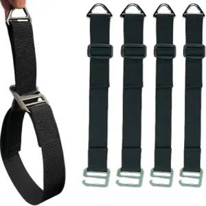 한 손 조작-1중력 조절식 연장 코드 정리함 홀더로 조여짐 및 차고 창고 보관용 삼각 버클 벽