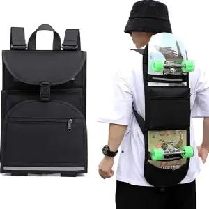 엘로리쿠 스케이트보드 백팩 가방 접이식 캐리어 여행용 일반 롱보드 조절 가능한 어깨 끈 전기 유니버설