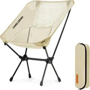 카멜 크라운 휴대용 캠핑 의자 경량 컴팩트 접이식 메쉬 야외 캠프 여행 해변 피크닉 페스티벌 하이킹