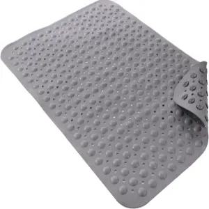 미끄럼 방지 대형 샤워 매트 배수구 및 흡입 컵이 있는 TPE 35.4 x 23.6 보행 샤워실용 목욕 임산부 노인