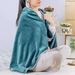 ( )모포 캠핑 학생 레져 극세사 판촉물 망토 차박담요 똑딱이단추 담요70x130cm거실