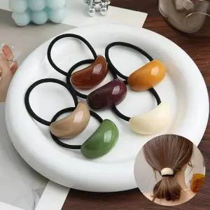 TBZ 아크릴반링머리끈 곱창 머리끈 올림 머리 헤어 집게