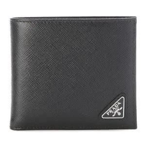 [명품] 삼각로고 반지갑 블랙 2MO738 QHH F0002