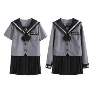 TBZ 차콜 더블라인 여자 마린 세라복 교복세트 학생복