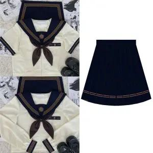 TBZ 브라운라인 네이비 여자 마린 교복세트 프레피룩