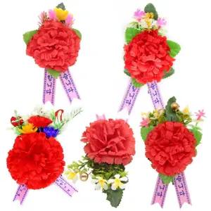 카네이션 코사지 조화 대용량 박스 (100개/50개) 어버이날 스승의날 옷핀포함 행사용