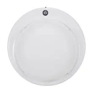 [Deco] 미색 국산 센서등 등기구 계단 아파트 조명 베란다 삼파장용 PVC 원형 KC 복도