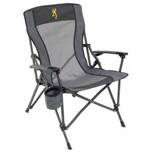 브라우닝 접이식 캠핑 의자 - 튼튼한 파우더 코팅 강철 프레임, 팔걸이 컵 홀더, 어깨 캐리어 가방 위에 내구성이 뛰어난 메쉬 원단