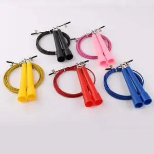 경량 와이어 줄넘기 줄길이 조절 고강도운동 편한그립