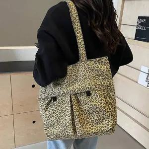 [오너클랜]WL 여성 호피 무늬 가방 숄더 쇼퍼 데일리 백 옐로우 여성쇼퍼백