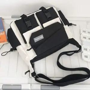 [오너클랜]WL 여성 데일리 학생 여행 용 캐주얼 크로스백 ivory블랙