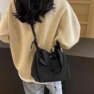 [오너클랜]WL 나일론 데일리 가벼운 크로스 백 여성 가방 블랙 여자미니백