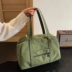 [오너클랜]WL 여성 여행용 보스턴 숄더 백 여자 운동 가방 카키 대학생숄더백