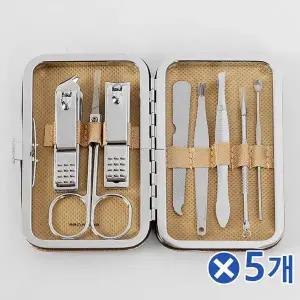 [셀러에이드]TBZ 휴대용 네일케어 손톱깎이 8종세트-골드x5개 손톱깎기