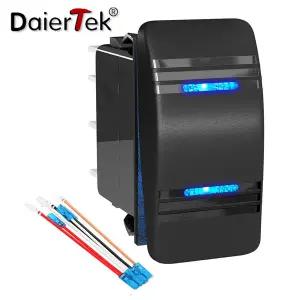 순간 로커 스위치 방수 ON-Off-ON 3 위치 해양 로커 스위치 12V 20A DPDT 7 핀 보트 토글 자동차 용