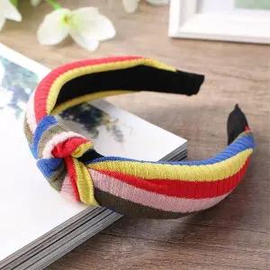 [오너클랜]TBZ 화려한 컬러믹스 머리띠 비비 헤어머리띠 여자머리띠