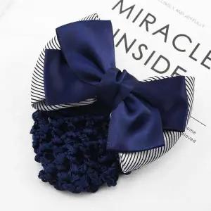 [오너클랜]TBZ 간호사 승무원 네이비 리본 머리망 알바 면접 헤어망