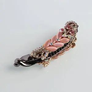 [오너클랜]TBZ 단아한 헤어 바나나핀-핑크 포인트헤어핀 유아머리핀