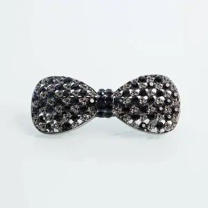 [오너클랜]TBZ 데일리 큐빅 리본 자동헤어핀 블랙 여아헤어핀