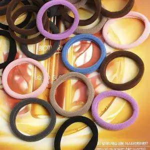 [오너클랜]TBZ 튼튼한 통통 머리끈 40p세트 7색 헤어고무줄 똥머리끈