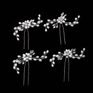 [오너클랜]TBZ 셀프웨딩 뮤즈 뒤꽂이 헤어핀 4p세트 웨딩헤어코사지