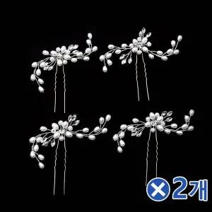 [오너클랜]TBZ 셀프웨딩 뮤즈 뒤꽂이 헤어핀 4p세트x2개 올림머리핀