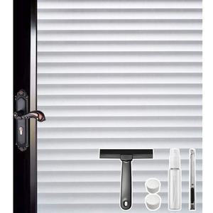 듀오파이어 블라인드 패턴 프라이버시 윈도우 필름 정적 접착 유리 필름 욕실 침실 거실용 접착 방지 윈도우 스티커 DP040 (35.4 x 78.7 인치)