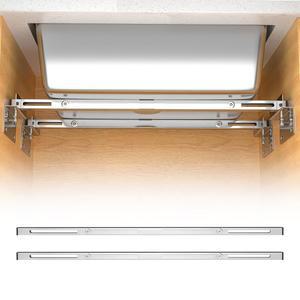 헤비 듀티 언더마운트 싱크대 브래킷 및 주방 설치 부품 키트 - 800파운드 용량 조절 가능한 스테인리스 스틸 지지대, 싱크대를 위한 수평 공간 절약 설계(71-100cm)