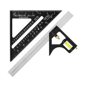 미스터 펜- 래프터 스퀘어 및 조합 도구 세트, 블랙, 7인치 스퀘어, 12인치 알루미늄 카펜터 프레임 툴, 목공 콤보