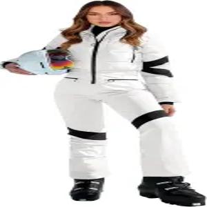 유시파이 여성 원시 스키복 겨울 야외 스포츠 따뜻한 방수 스노우수트 컬러 블록 점프수트 재킷